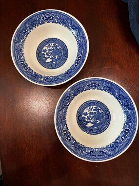 Lot of 2 Vintage Willow Bowls